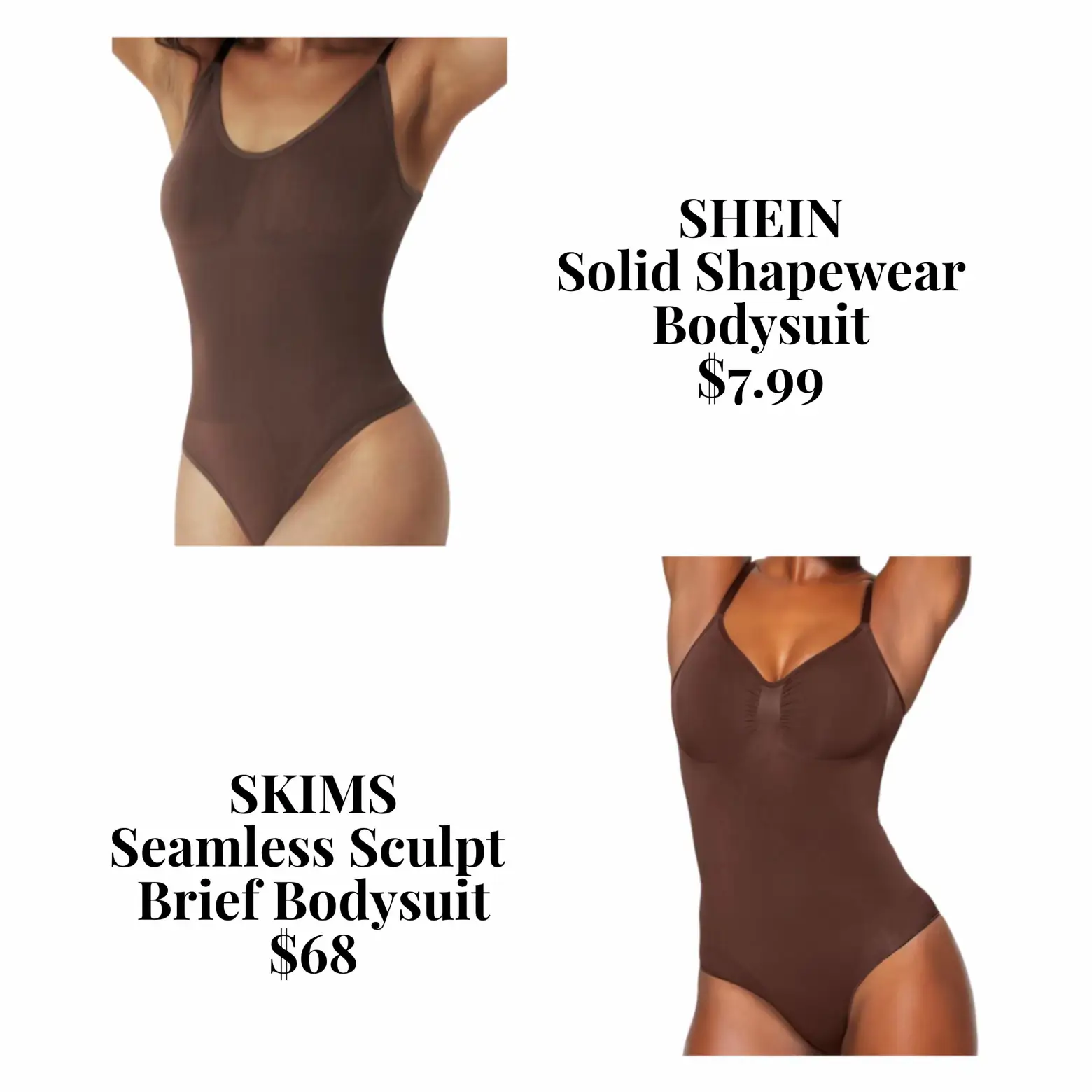 SHEIN SHAPE Solid Tube Shapewear Bodysuit