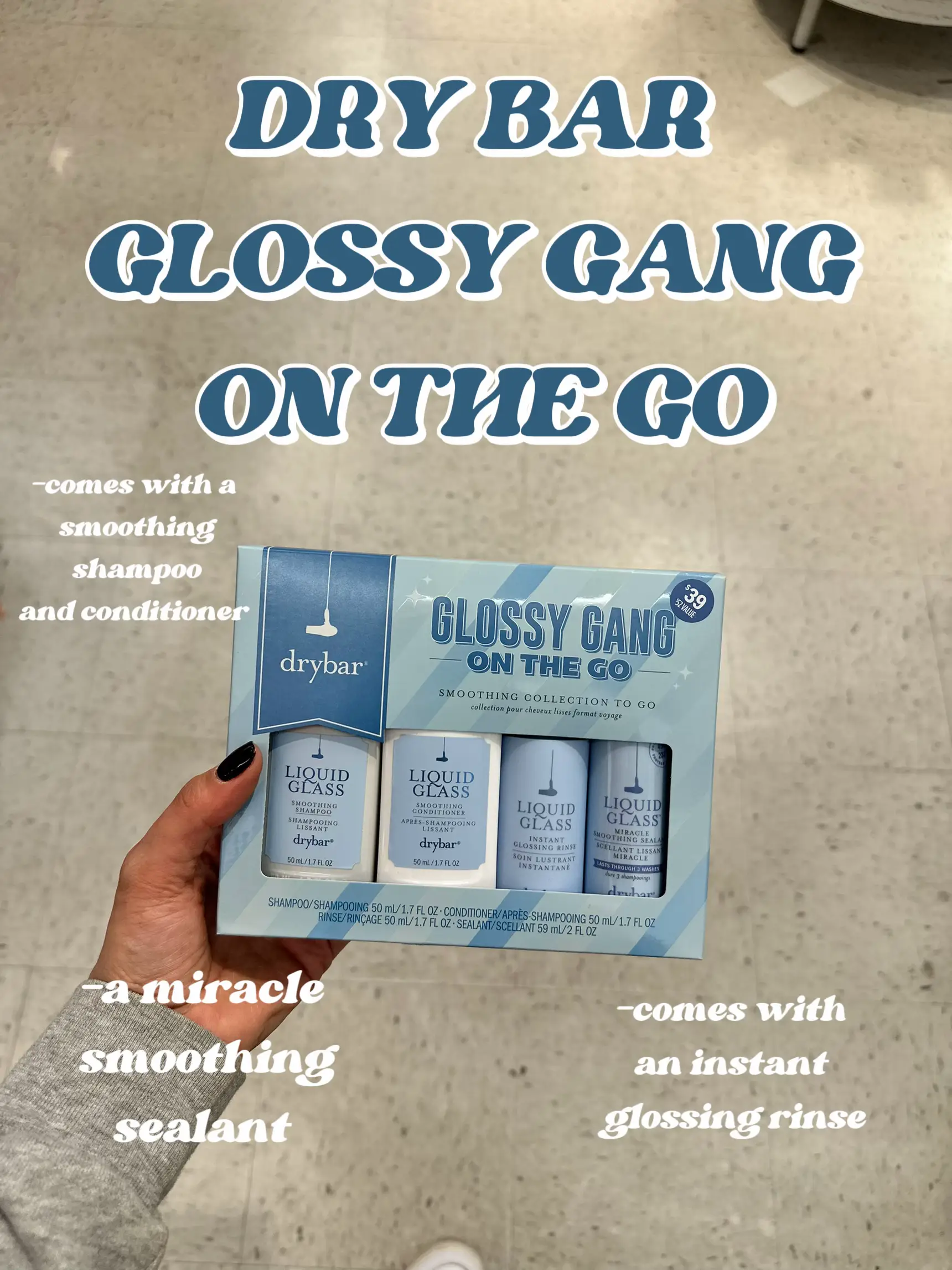Drybar Glossy Gang On the Go Liquid Glass Collection Travel Set