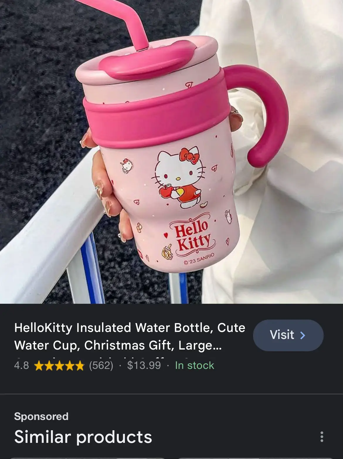 Hellokitty Insulated Water Bottle, Cute Water Cup, Christmas Gift