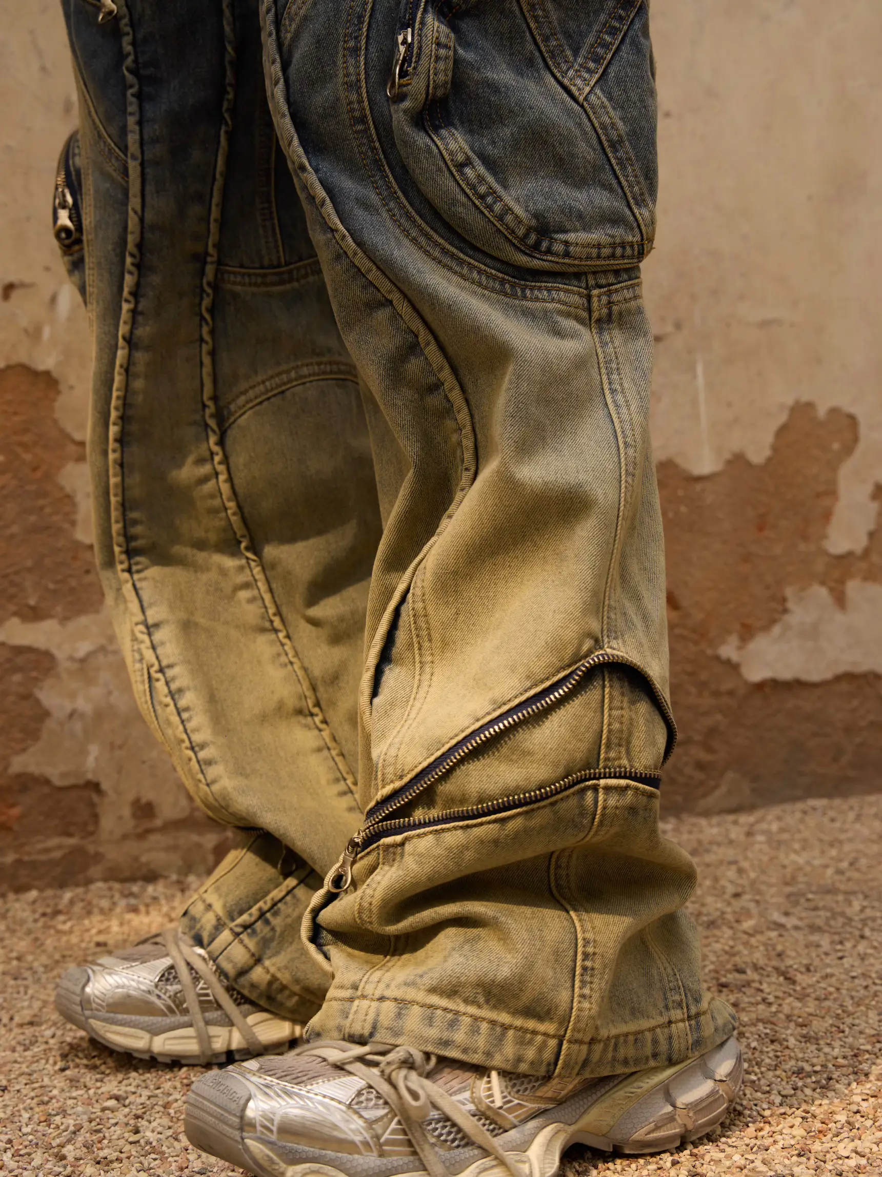 ○材質綿100%PERSONSOUL ゆったりとしたジーンズ