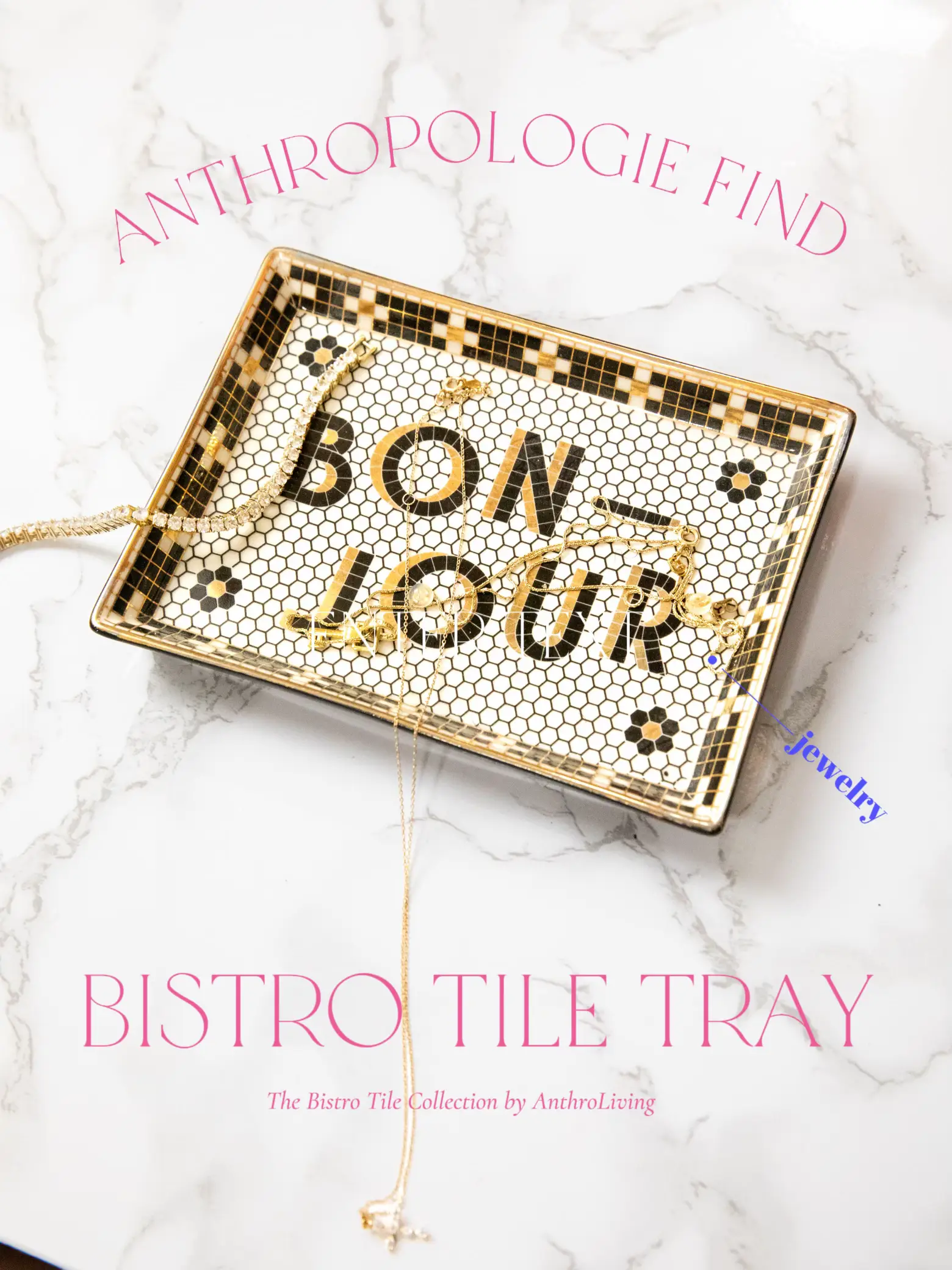 Anthropologie offers Bistro Tile Vanity Tray