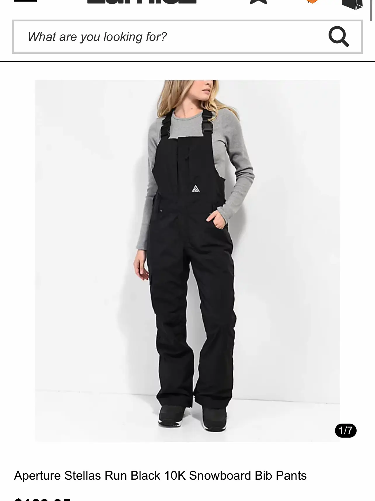 Aperture Stellas Run Black 10K Snowboard Bib Pants