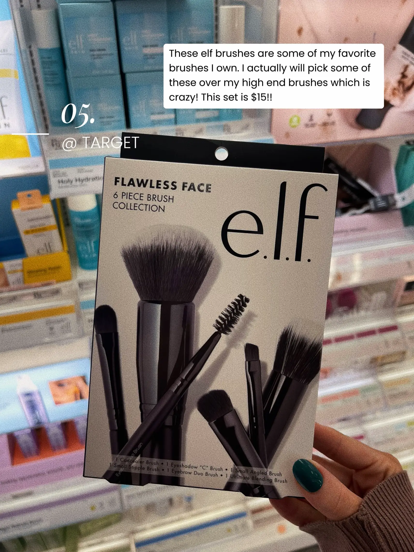  A person is holding a set of elf brush