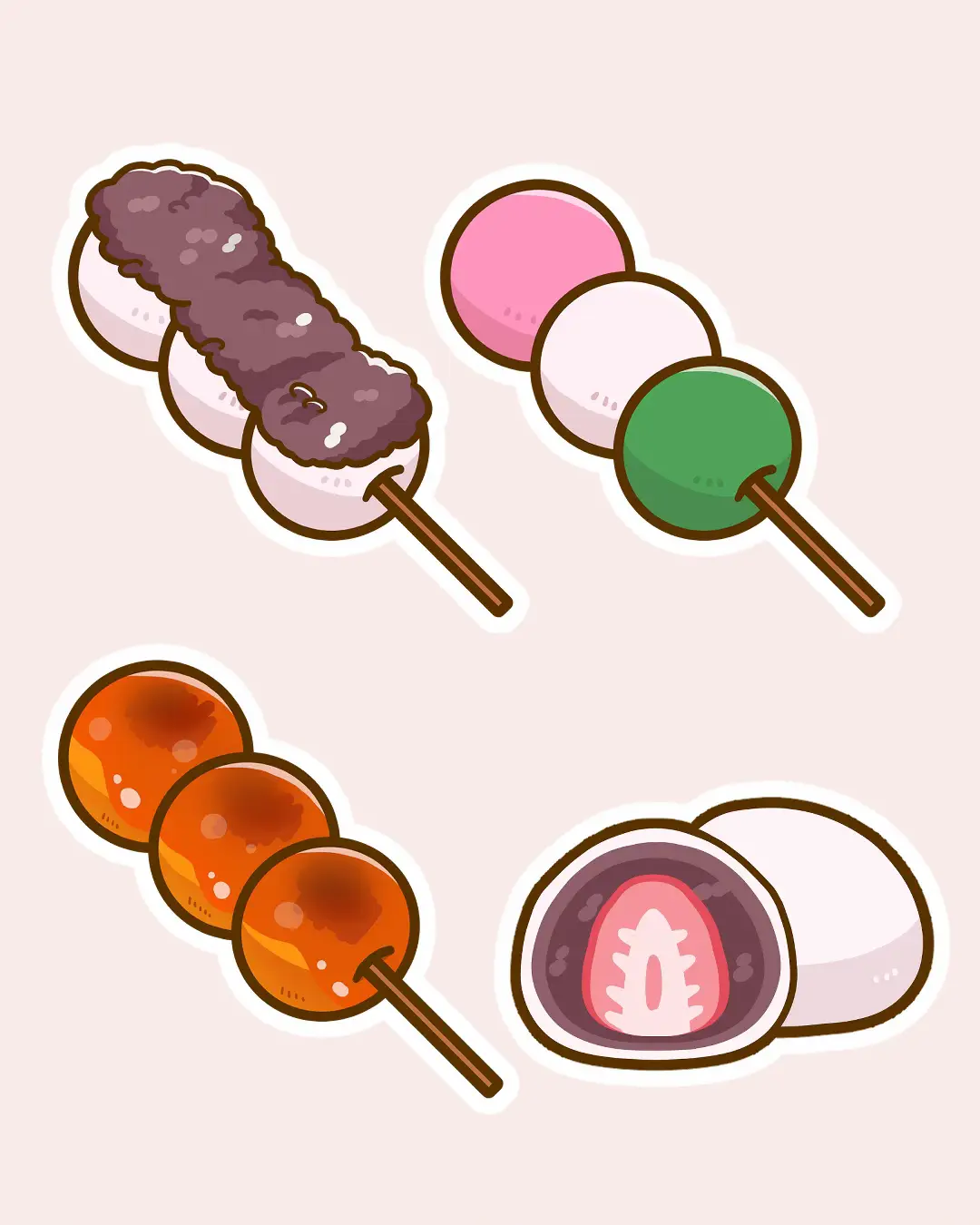 ゆるっとかわいい和菓子イラスト🍡🍘🍵 | フタバ|ゆるかわイラストが投稿したフォトブック | Lemon8