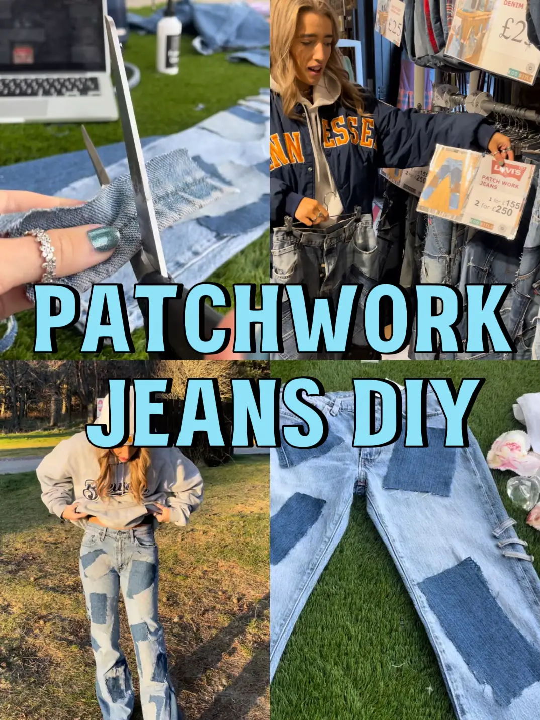 DIY Patched Jeans