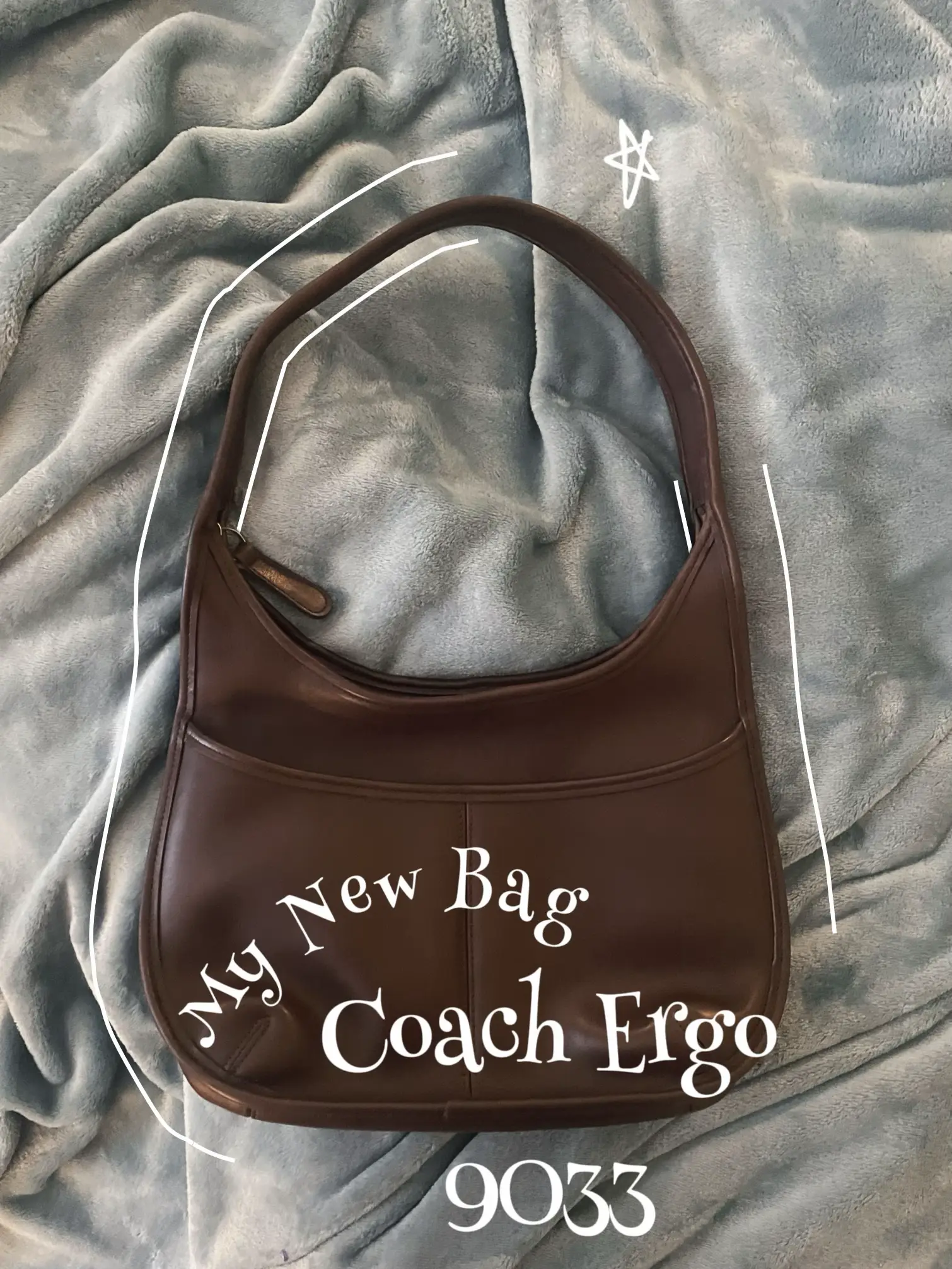 Vintage+Coach+Ergo+Leather+Shoulder+Bag+Hobo+Purse+9033+Black for sale  online