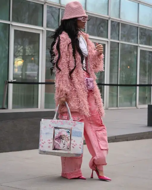 Barbie™ Pink Furry Tote Bag