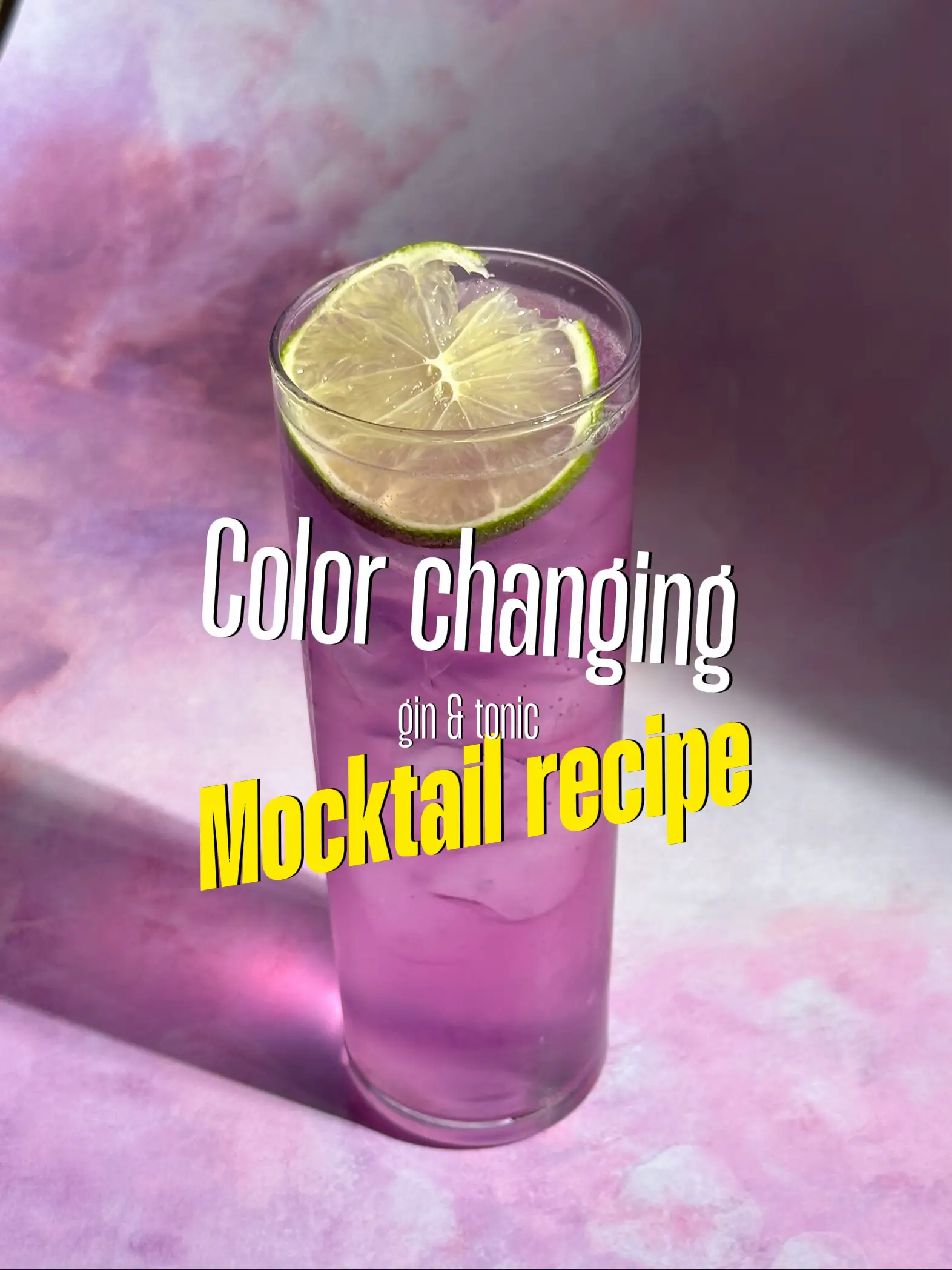 Color changing gin & tonic mocktail recipe