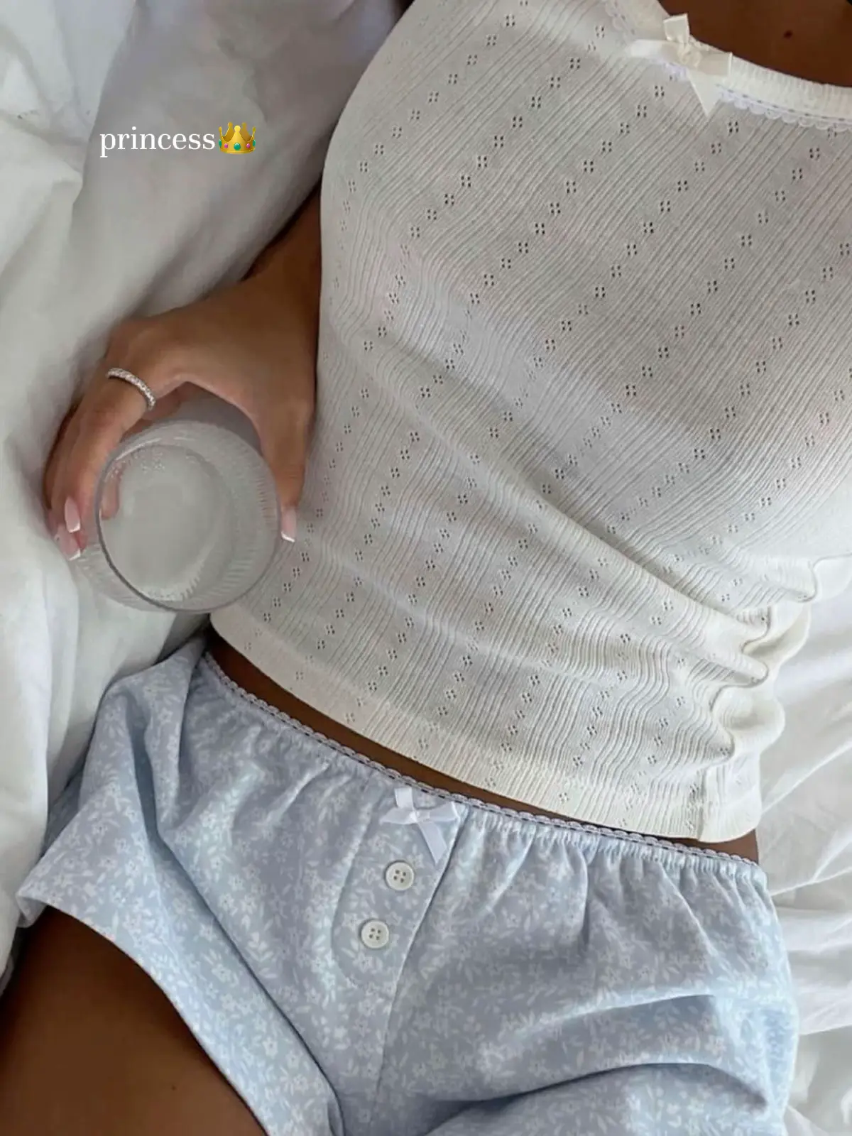 brandy melville heart pyjama set 💌, underwear short